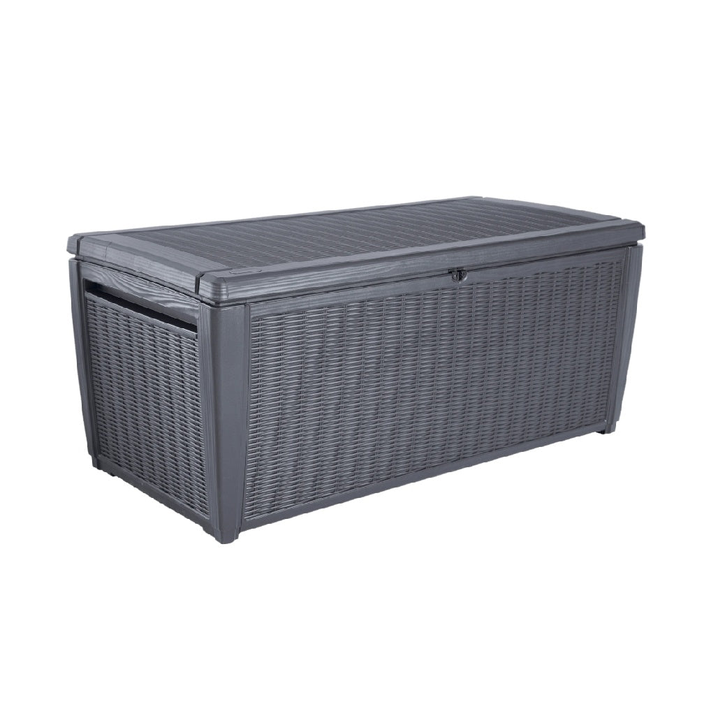 ラタン製収納ボックス - 屋外や室内での収納に適したデザイン - 合成樹脂 - 120 x 50 x 60